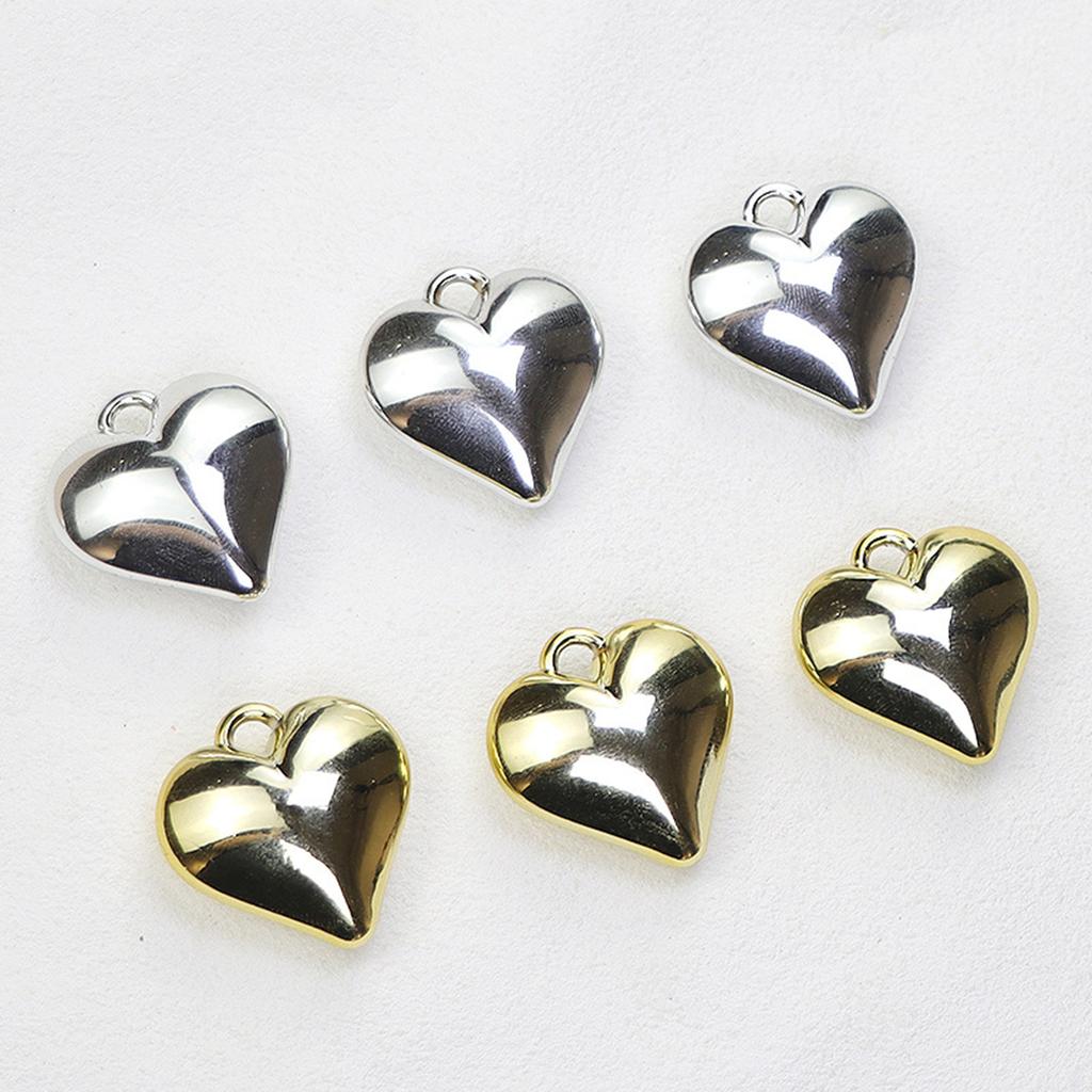 10x Глянцевый кулон в форме сердца Сладкий крутой шарм в виде сердца с отверстием DIY Ожерелье для изготовления ювелирных изделий Шарм-брелок для рюкзака