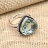 Аква-апатит, драгоценный камень, ювелирное изделие ручной работы из стерлингового серебра 925 пробы, роскошное кольцо для женщин