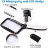 for Reading with 5 Led Lights Sewing Magnifier Optical Instrument LED Loupe Magnifying Glass