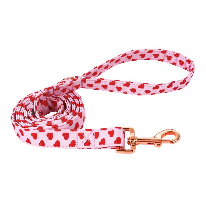 Unique Style Paws Personlized Pink Valentine Dog Collar with Bow Heart Pet Collar Flower Dog Collar Large Medium Small Dog