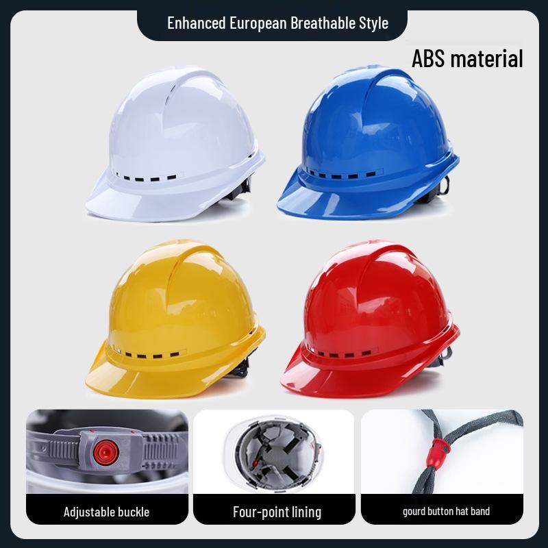 Iron Head Kung Fu Classic V-Shaped Breathable Anti-Smash Safety Helmet with Printing for Construction and Labor Protection.