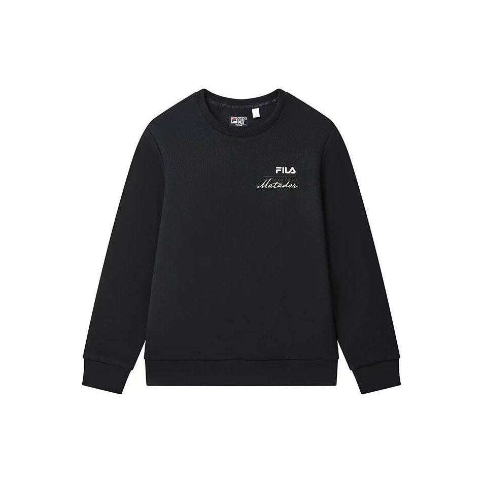 Fila Пуловер с принтом логотипа Heritage Series на спине Мужская толстовка Черный F11M318212F-BK