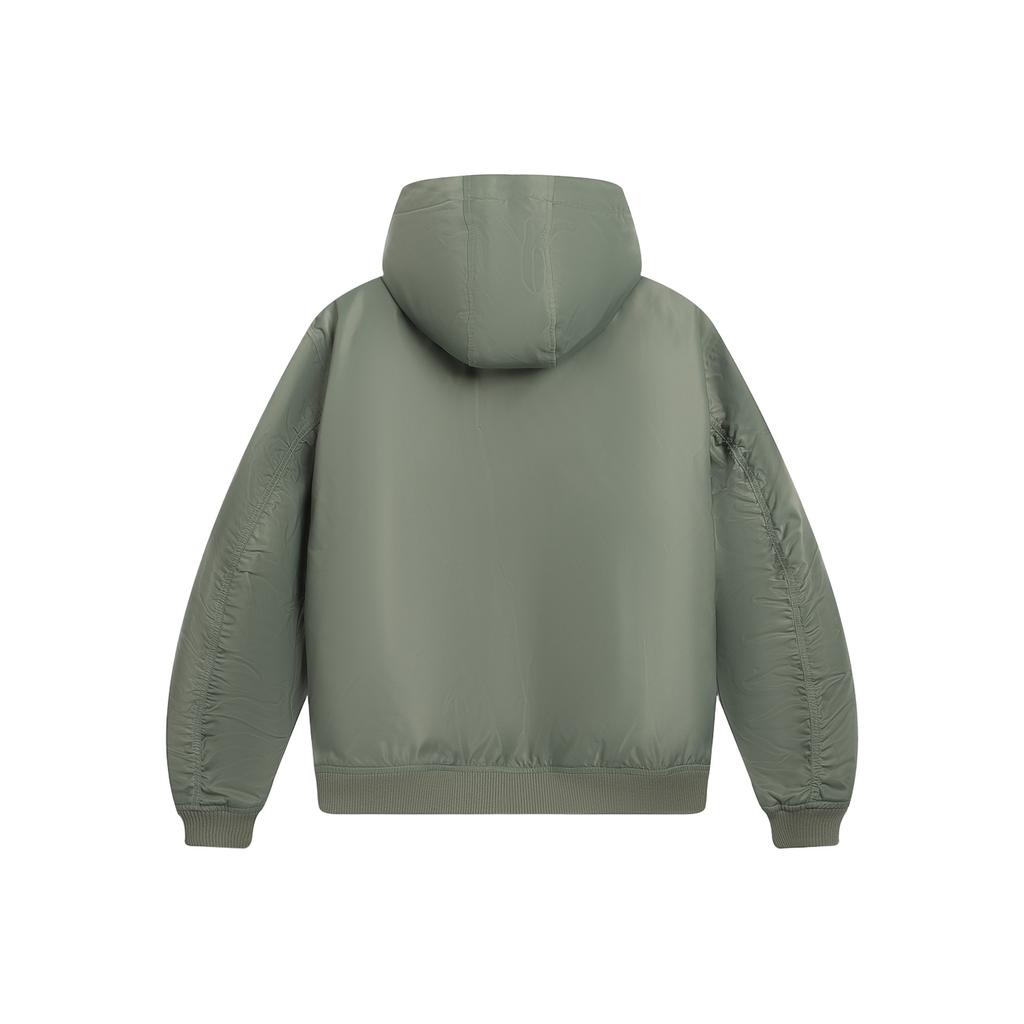 Хлопковая куртка с капюшоном и логотипом серии Li Ning Sports Lifestyle, куртка унисекс AJMV397-2