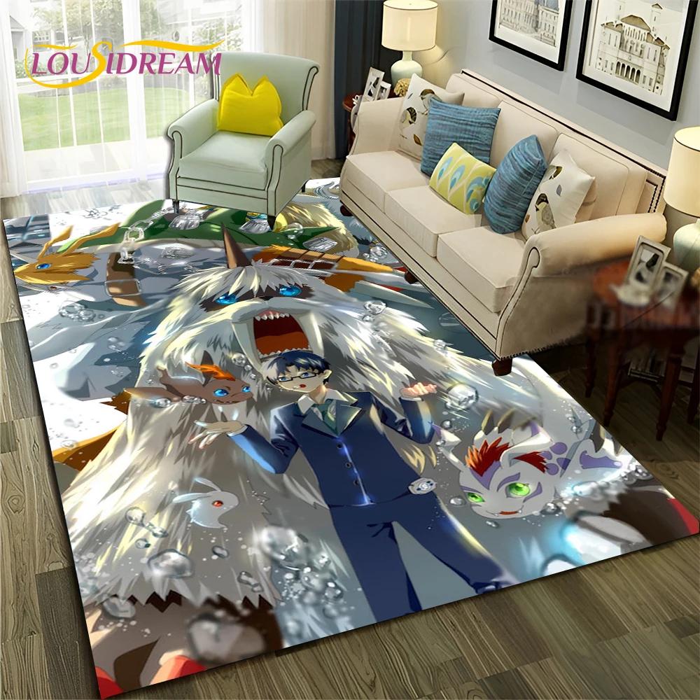 3D ковер с рисунком Digimon Adventure Monster для дома, гостиной, спальни, дивана, коврика, декор, детский коврик, нескользящий напольный коврик