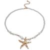 Fashion Starfish Shell Beaded Necklace For Women Beach Style