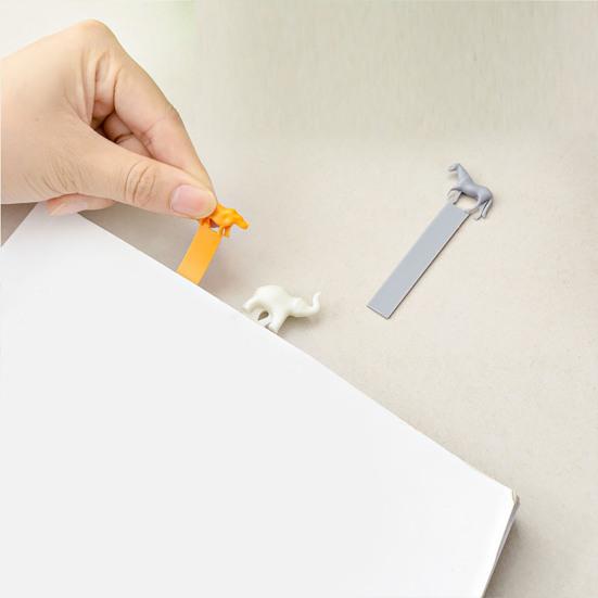 5 шт. мультяшных закладок с животными для детей, студентов, портативные, милые, резиновые, маркеры для страниц книги для нахождения места чтения, награда студентам, учительские