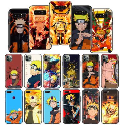 W-1 Мягкий черный чехол Naruto Uzumaki Naruto для iPhone 11 12 13 14 15 6 7 8 X XS Pro Max XR Samsung S21 S22 S23 S24 FE Ultra S8 Plus