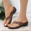 Fashion 2024 Women Sandals Soft Bottom Summer Shoes for Women Wedge Heels Sandalias Mujer Beach Slippers Women Flip Flops Summer Sandals
