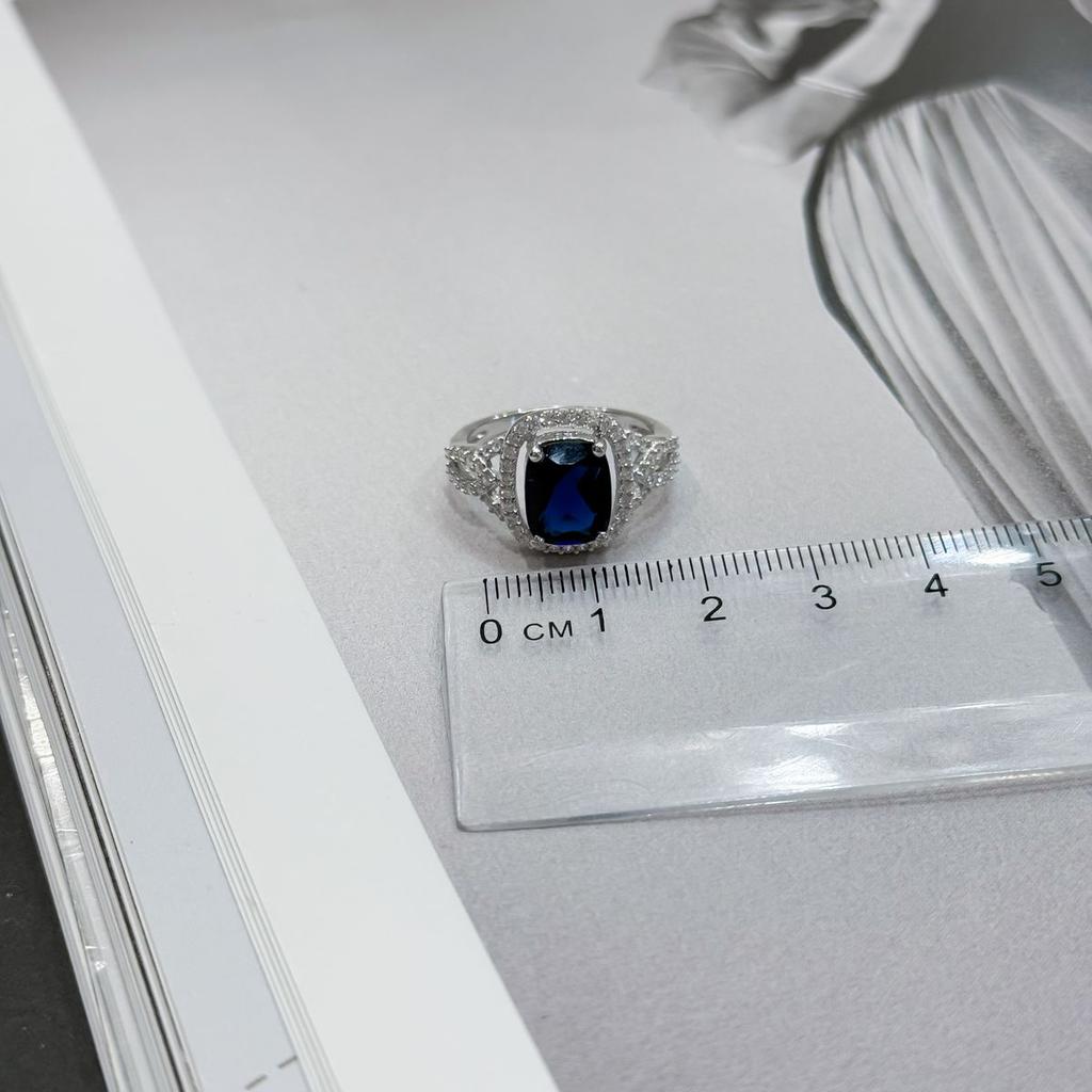 Silver Ring with Sapphire Nano 3.533ct, Product Weight 3.89 G (2171270)