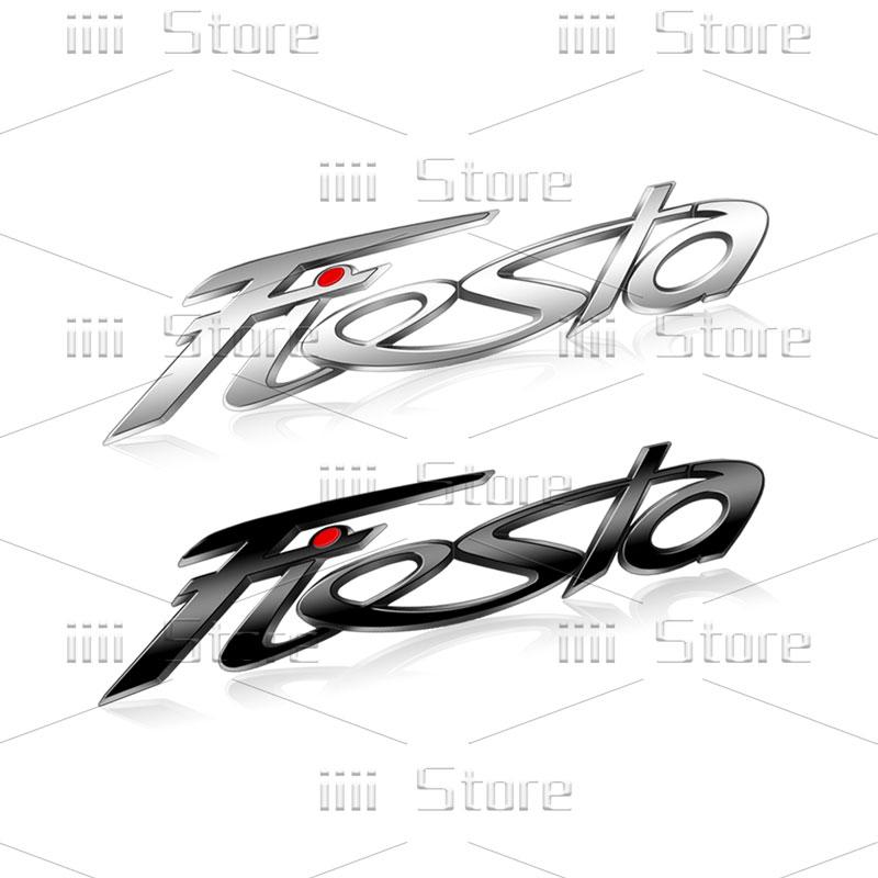 3D Metal Letter Logo Car Rear Trunk Badge Sticker For Ford Fiesta Emblem MK3 MK4 MK5 Decoration Accessorie