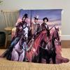 1pc John Wayne Western Cowboy Horse blanket, al season lightweigh Poster blanket home office outdoor nap multifunc Poster blanketional blanket