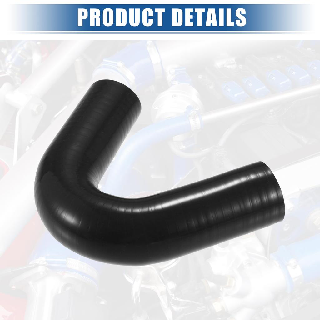 X AUTOHAUX Silicone Reducer Hose Pipe Bend Turbo Intercooler 135 Degree Elbow Inner Diameter 28mm Black