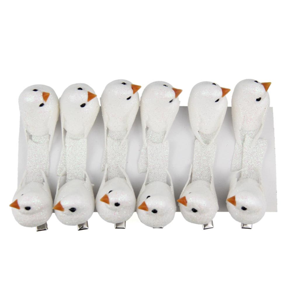 12шт мини-поддельные птицы искусственные птицы домашний декор рождественской елки