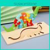 Educational Animal Wooden Traffic Numbers Puzzle Toy For Toddlers Play Learning