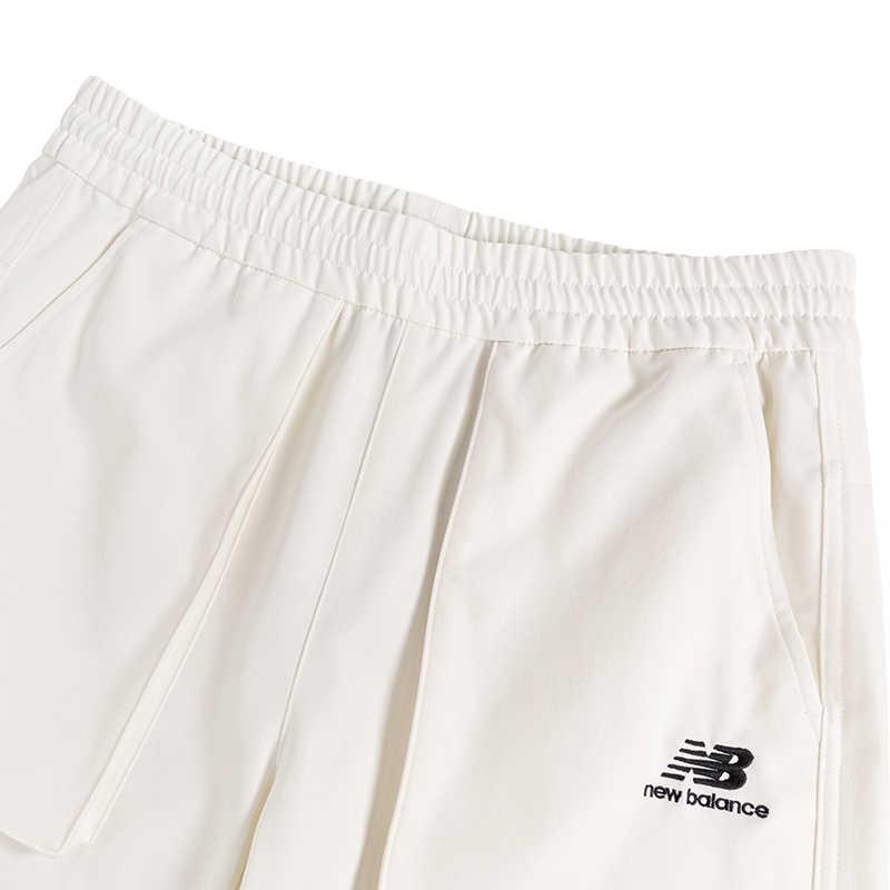 New Balance Трикотажные штаны унисекс, цвет слоновой кости, умеренный прямой крой, 5TC44643-IV