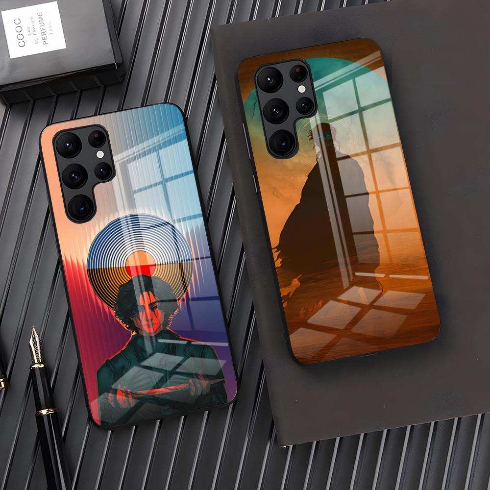 Чехол для телефона 'Дюна' для Samsung S26 S25 Plus S20 S20 Plus S22 Ultra S23 FE S21 Plus S21 Ultra Стеклянная крышка