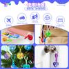 10/50Pcs Heart Square Mini Keychain Fidget Toys Push Bubble Stress Relief Special Needs Squeeze Toys Buckle Keyring Kids Adult