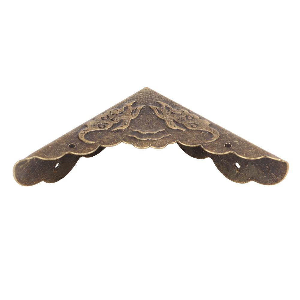 40pcs Bronze Corner Protectors Iron Furniture Corner Guard Angle Code Corner Protector Wooden Box