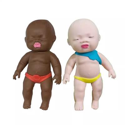 Наташа Черная Кукла Игрушка для Снятия Стресса Стиль DIY Ладонь Резина Черно-Белый Медленное Отскакивание Снятие Стресса Подарок