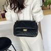 Fashion Texture Chain Small Square Bag Women's New Niche Design Versatile Shoulder Messenger Bag Commuter Bag