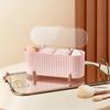 Desktop Cosmetics Storage Box Dust-proof Makeup Organizer For Cotton Pads Swabs Beauty Egg Holder Bathroom Jewelry Organizer
