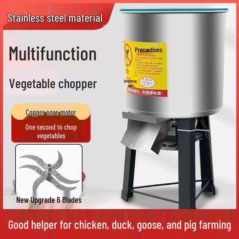 Stainless Steel Vegetable Chopper: Chopped Vegetable Machine, Sweet Potato Vine Pulverizer, Melon and Grass Cutter for Chicken Feeding and Farm Use