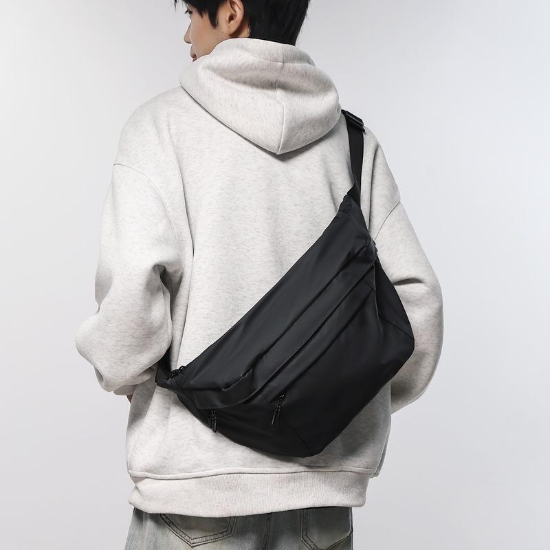 Breast Bag Men'S Canvas Mobile Phone Shoulder Small Backpack Casual Versatile Messenger Bag Fanny Pack Women