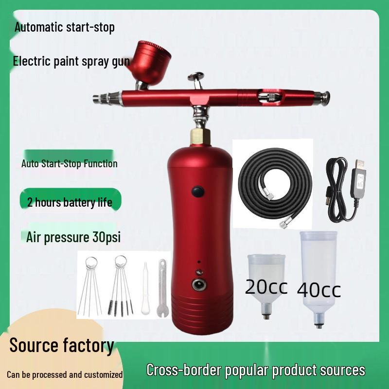 High Power Automatic Start-Stop Spray Gun for Nail Art & Model Painting