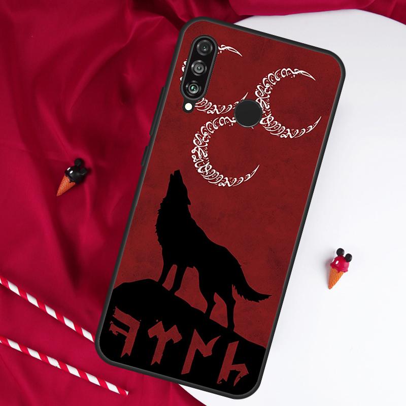 Чехол Turk Wolf Turkey Flag для Huawei Nova Y61 Y91 Y73 Y72 Y90 Y70 Y60 12s 12i 11i 8i 9 10 SE P60 P30 Pro P40 Lite