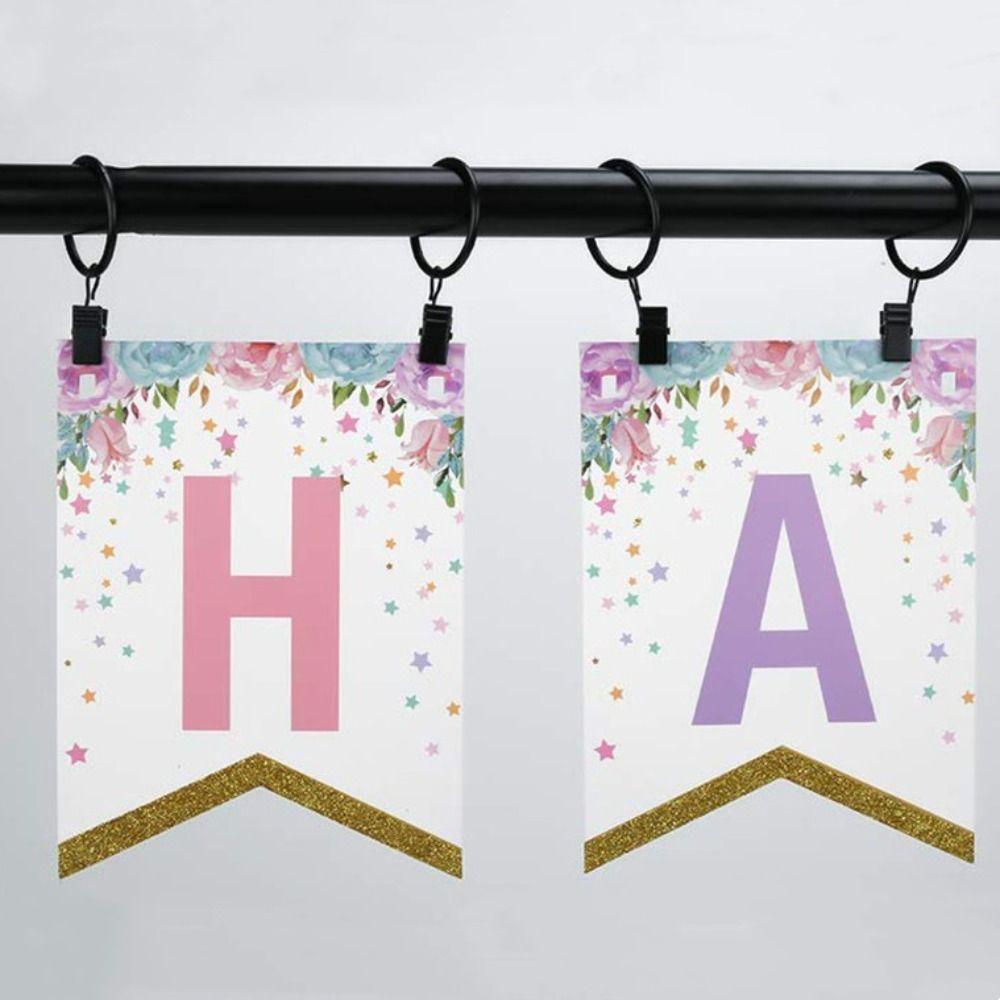 10pcs Curtain Rods Curtain Hanging Ring with Clips Clothes Clip Curtain Rings Buckles Home