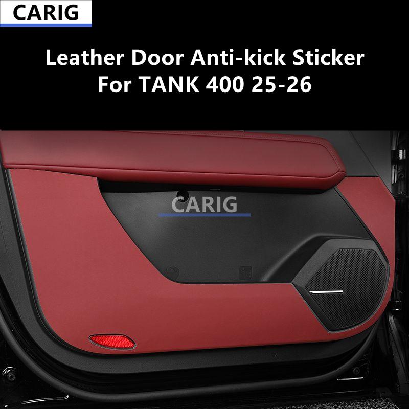 For TANK 400 25-26 Leather Door Anti-kick Sticker Modified Interior Car Film Accessories Refit Modification Decoration