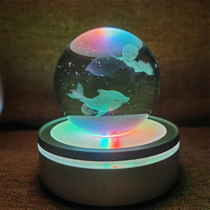 Солнечная система 3d хрустальный шар Хрустальный глобус Лазерная резка Хрустальный шар с шаровой подставкой Декоративные сферы планет Галактика Подарок на день рождения Украшения