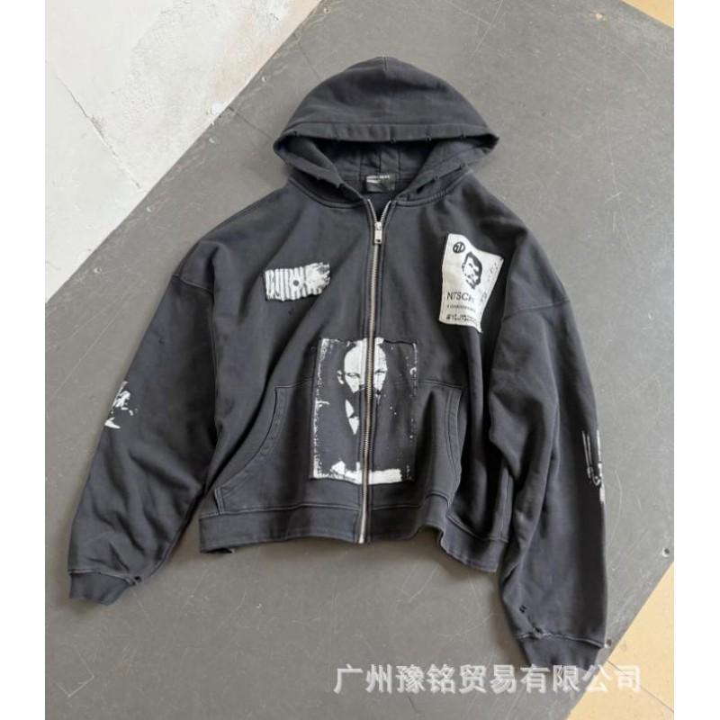 Unisex Oversized Cotton Graphic Print Hoodie Streetwear Loose Fit Casual Sweatshirt