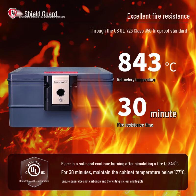 GUARDA UL Certified Fire & Water Resistant Portable Safe