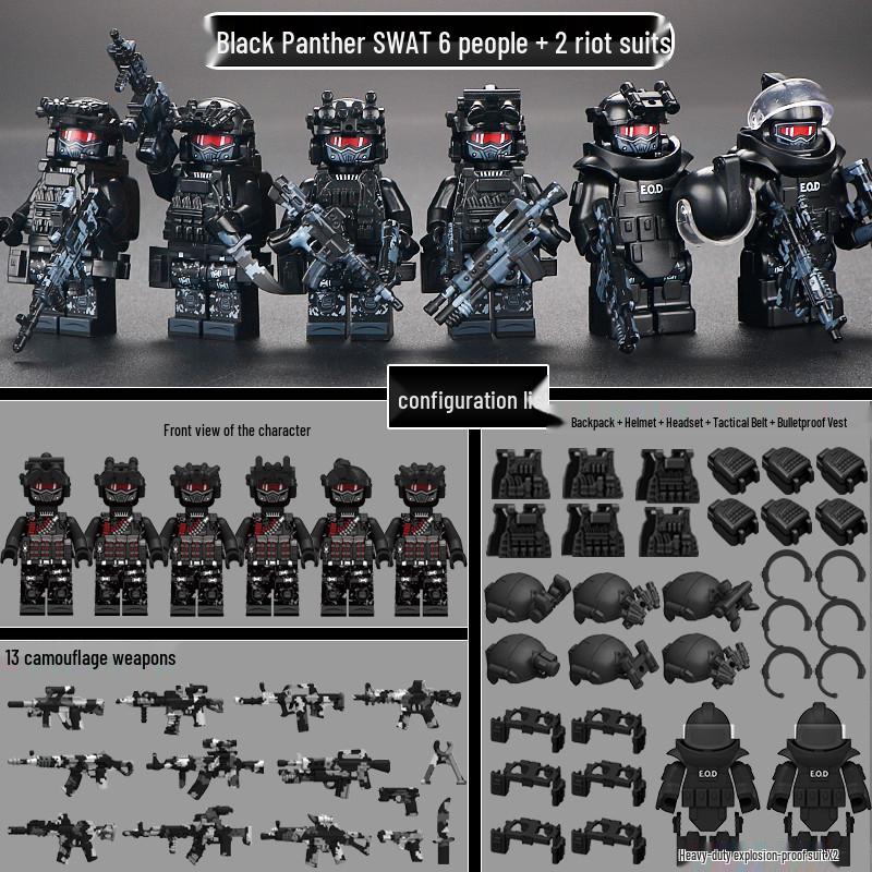 Конструктор Delta Action SWAT: Минифигурки Спецназа и Военное Оружие для Детей.
