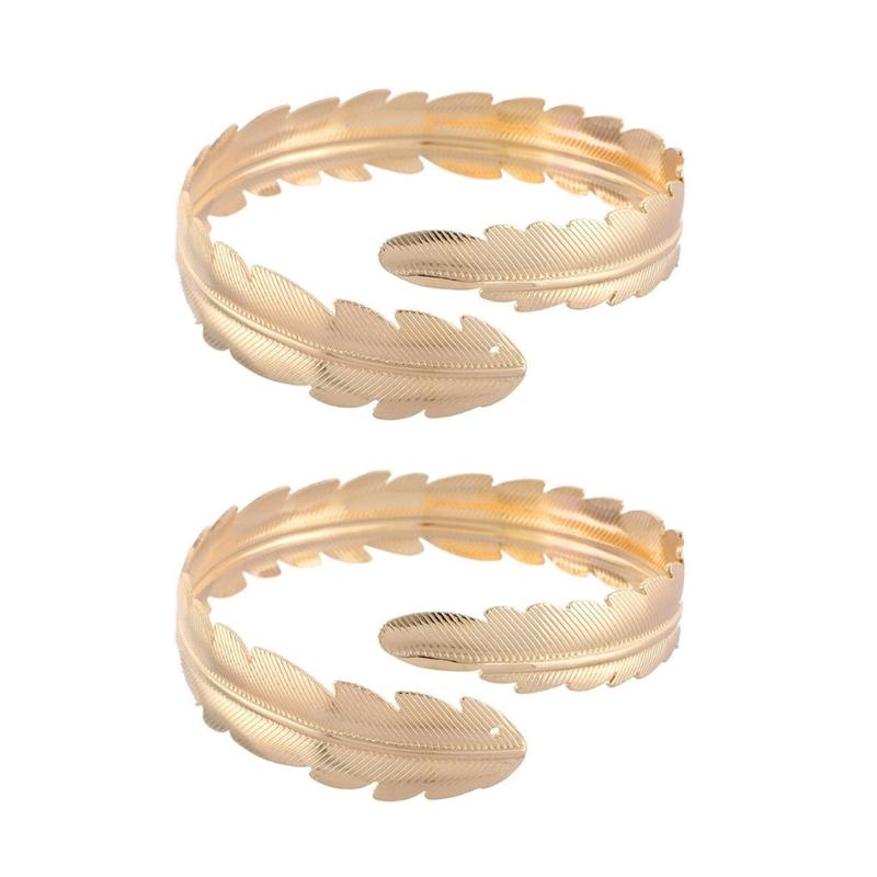 Upper Arm Chain Cuffs for Women Teens Armlet Bangle Bracelets for Girls Women Flexible Beach Jewelry Sparkly Leaf