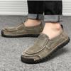 Мужская повседневная парусиновая обувь Мужские мокасины Дышащие туфли без застежек на плоской подошве Мужская вулканизированная обувь Обувь для вождения Размер плюс 47 Прогулочная обувь