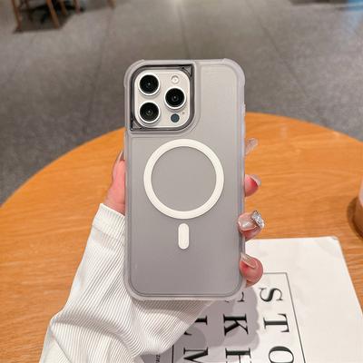 Для IP16promax Магнитная Защита Три в одном Прозрачный TPU+PC Верхняя и Нижняя Крышка Ветрозащитный и Противоударный Чехол для Мобильного Телефона