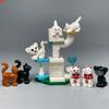 Конструктор MOC Животное кошка Игровая площадка Зоомагазин Сцена Компактные Строительные Блоки с Мелкими Деталями Подарок на День Рождения Игрушки Сделай Сам для Детей