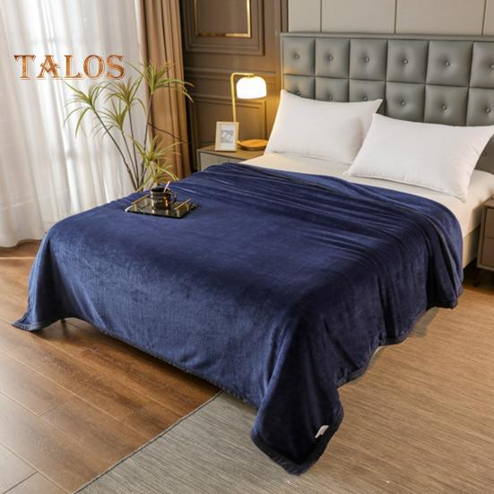 Фланелевое одеяло, утолщенное двухстороннее пушистое плюшевое однотонное одеяло для офиса, сна, общежития, дома, кровати, дивана, путешествия, уютного, теплого, зимнего одеяла