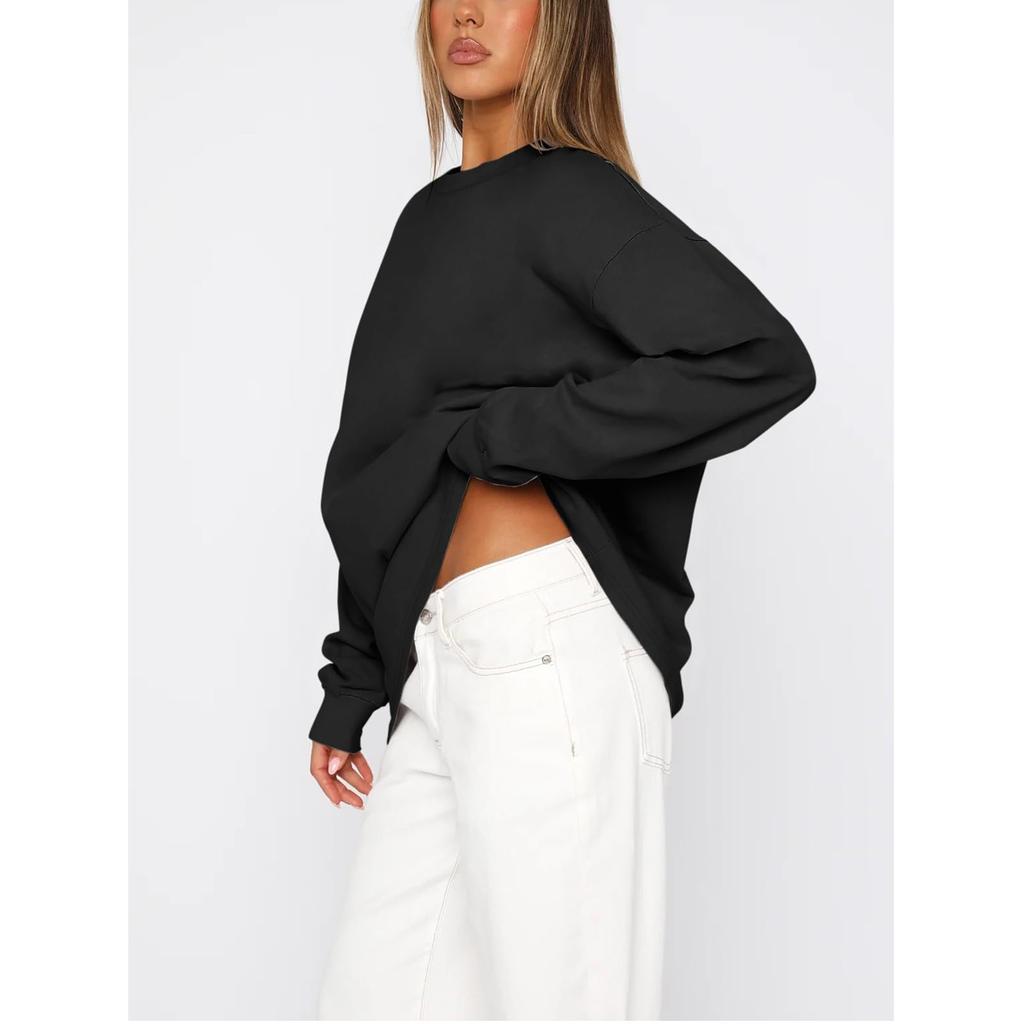 Womens Sweatshirts O Neck Sweaters Casual Comfy Fashion Outfits Clothes