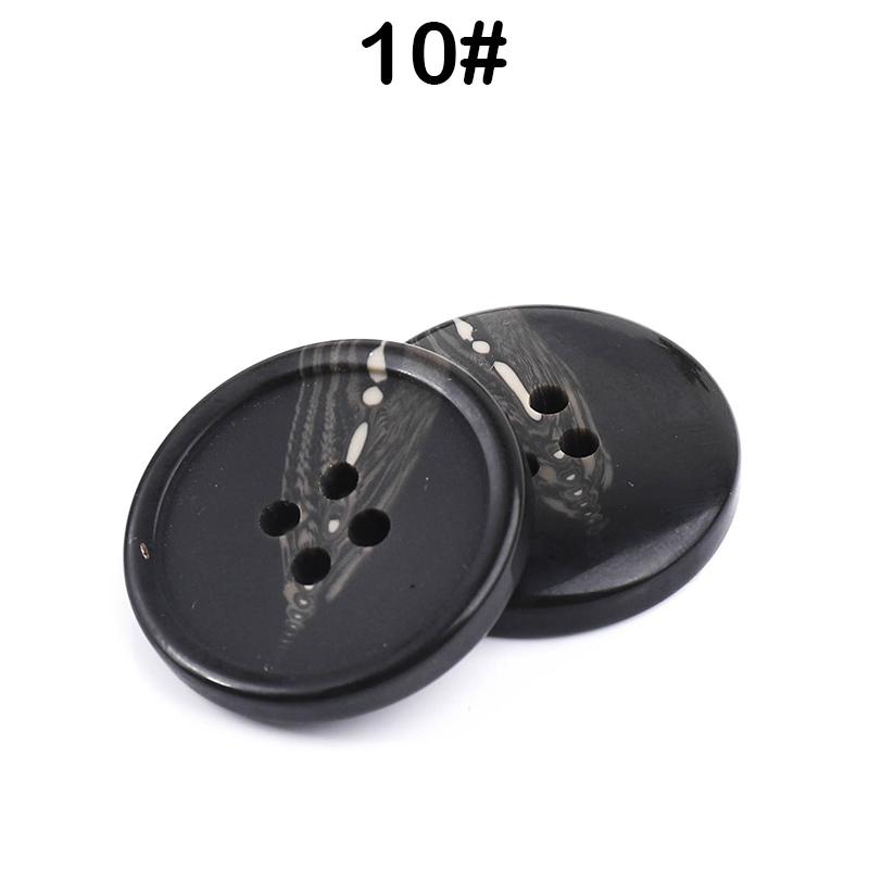 New 10Pcs Resin 4 Holes Buttons Sewing Accessories Size Complete For Clothing Decorative Plastic Buttons Handmade Diy
