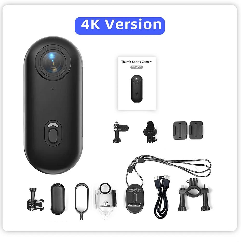 4K HD Motorcycle Mini Recorder Finger WIFI Action Camera Lightweight POV Motorcycle Road Sport Cam Bicycle Vlog Pet Body Camera