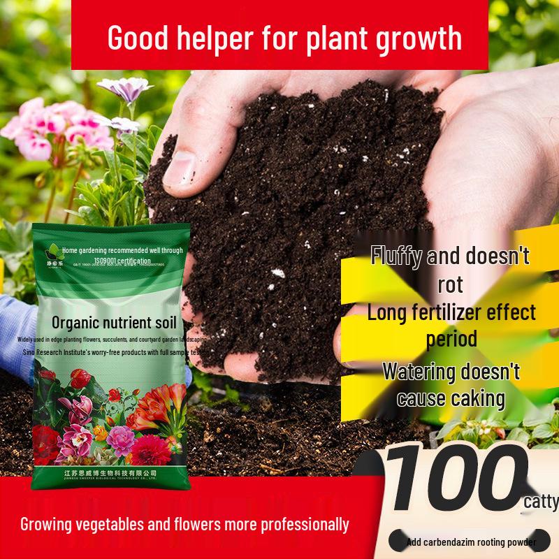 Nutrient-Rich Soil for Flowers & Vegetables - Ideal for Household Gardening