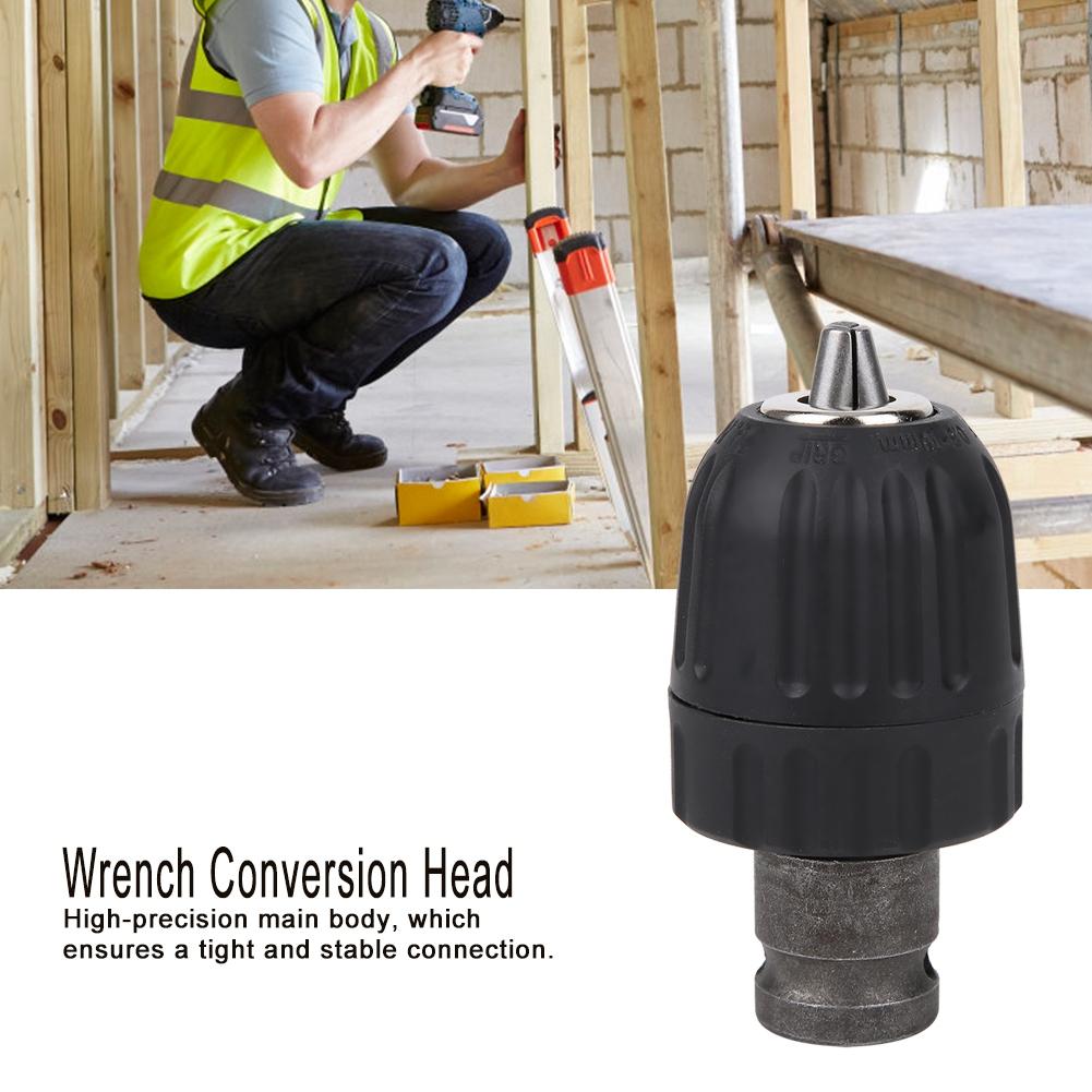Drill Conversion Keyless Drill Chuck Self Locking Electric Wrench Drill Chuck Hardware Accessories
