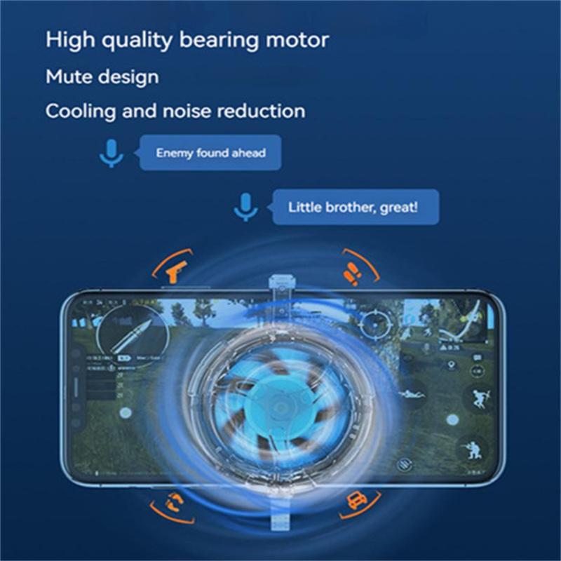 Универсальный RGB мини-вентилятор для телефона, USB-радиатор, игровой кулер, совместимый с iPhone, Samsung, Xiaomi