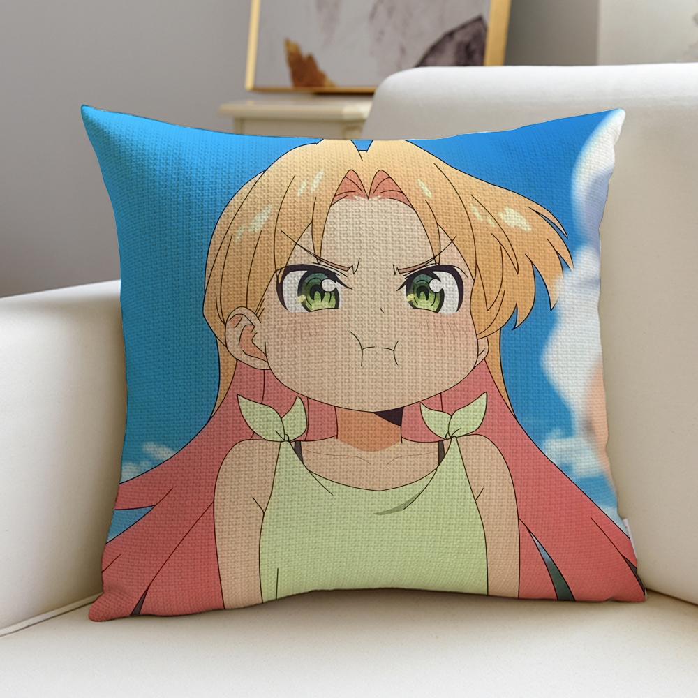 Sweet CCute Ruri RocksS Cushion Cover Breathable and skinfriendly linen pillowcase square removable and washable cushion