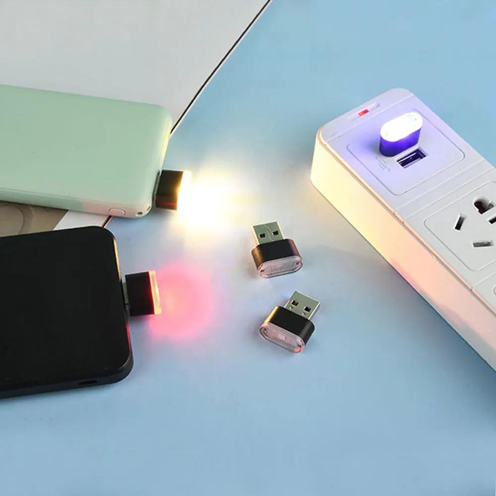 Мини USB LED Автомобильный свет Автомобильный внутренний атмосферный свет Аварийное освещение Свет ПК Автомобильный красочный декоративный светильник Автомобильные аксессуары