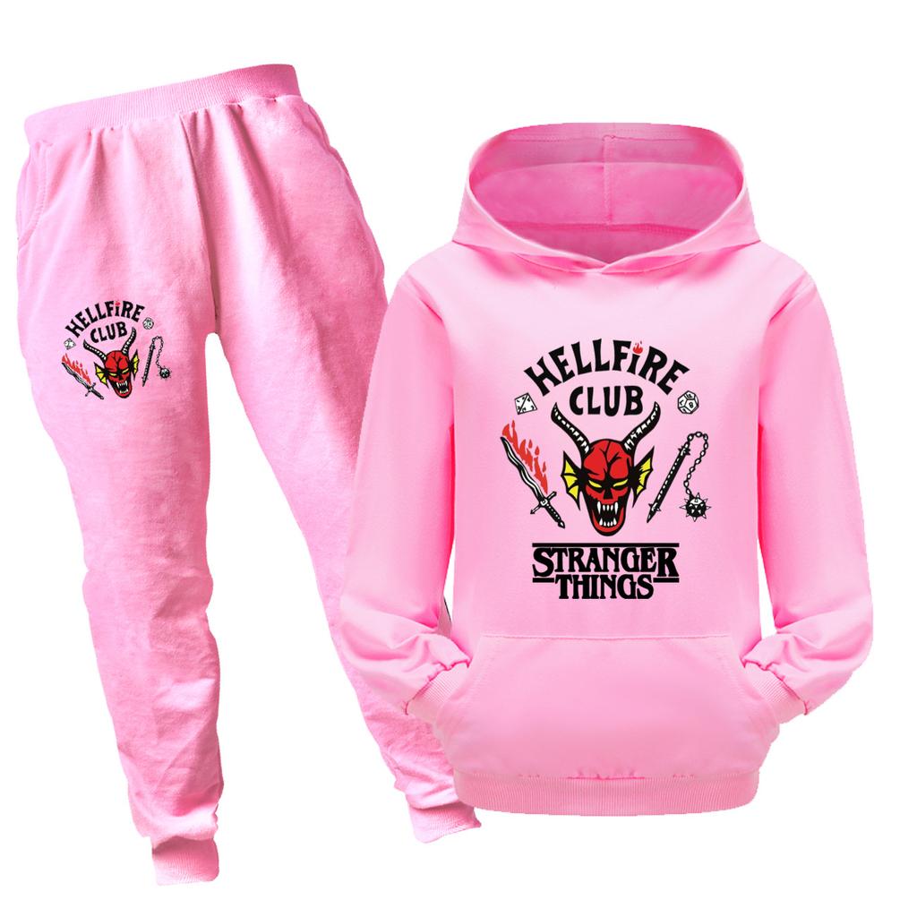 Children's Hooded Sweater Casual Suit Fashionable Loose Clothing Sets Girls