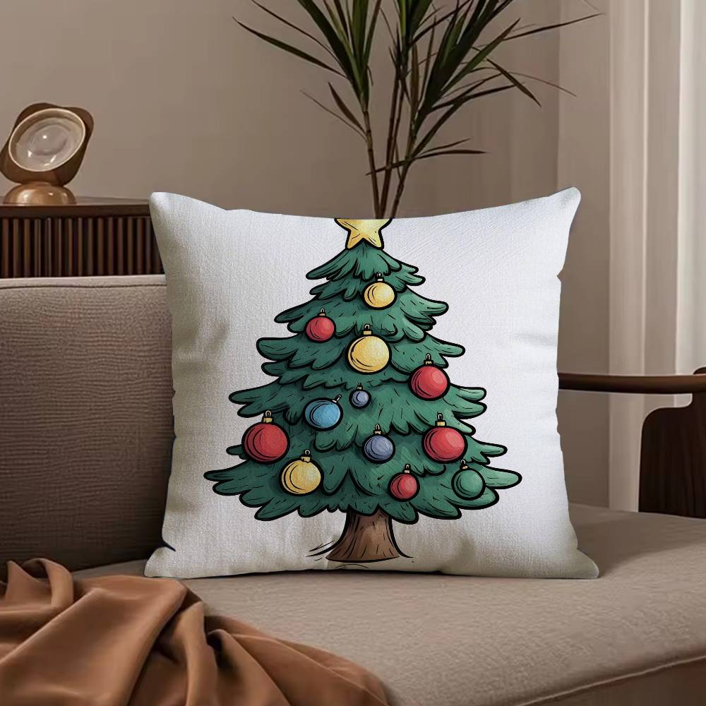 C-Christmas tree Pillow Case null